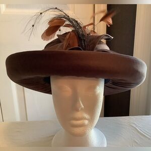 Deborah Hat in chocolate brown, beautiful